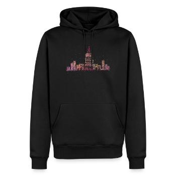 Düsseldorf Skyline Silhouette Düsseldorf - Sweat à capuche Premium bio Homme - noir - Devant - Nico (187cm)