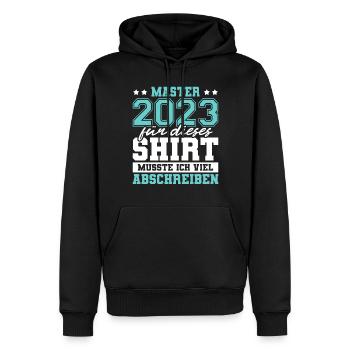 Master 2023 Abschluss Geschenk Studium Absolvent - Männer Premium Bio Hoodie - Schwarz - Vorne - Nico (187cm)