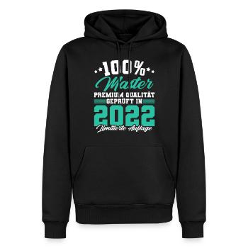 Master 2022 Abschluss Geschenk Studium Absolvent - Männer Premium Bio Hoodie - Schwarz - Vorne - Nico (187cm)