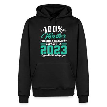 Master 2023 Abschluss Geschenk Studium Absolvent - Männer Premium Bio Hoodie - Schwarz - Vorne - Nico (187cm)