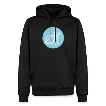 Kaffee Kaffeebohne - Männer Premium Bio Hoodie - Schwarz - Vorne - Nico (187cm)