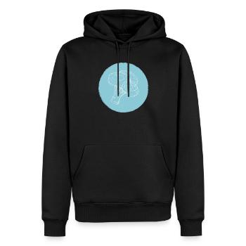 Brocoli - Sweat à capuche Premium bio Homme - noir - Devant - Nico (187cm)