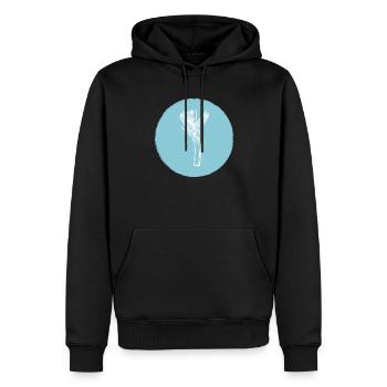 Leek - Men’s Premium Organic Hoodie - black - Front - Nico (187cm)