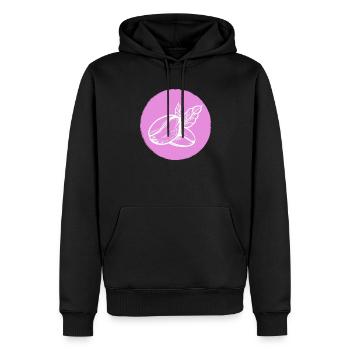 Kaffee Kaffeebohne - Männer Premium Bio Hoodie - Schwarz - Vorne - Nico (187cm)