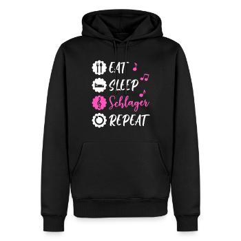 Schlager Schlagermusik Schlagerfan Schlagerparty - Männer Premium Bio Hoodie - Schwarz - Vorne - Nico (187cm)