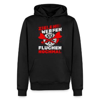 Darts Dartspiel Dart Spieler - Zielen Werfen - Männer Premium Bio Hoodie - Schwarz - Vorne - Nico (187cm)