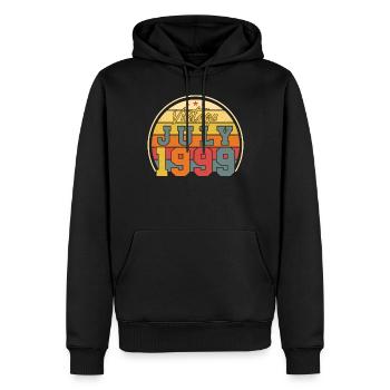 Original Juli 1999 - Männer Premium Bio Hoodie - Schwarz - Vorne - Nico (187cm)