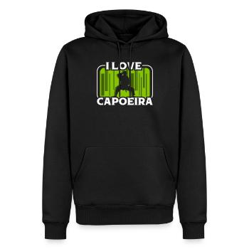 J’adore Capoeira Brazilian Martial Arts Hobby - Sweat à capuche Premium bio Homme - noir - Devant - Nico (187cm)
