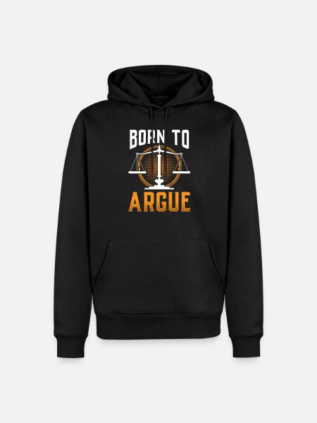 Né pour plaider avocat avocat - Sweat à capuche Premium bio Homme - noir