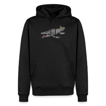 Mosasaurus I Meeresreptiel Kreidezeit Fossilien - Männer Premium Bio Hoodie - Schwarz - Vorne - Nico (187cm)