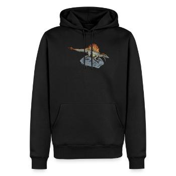 Spinosaurus I Thorn Lizard Cretaceous Fossil - Men’s Premium Organic Hoodie - black - Front - Nico (187cm)