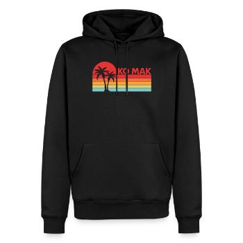 Vintage Thaïlande Vacances Asie Coucher de Soleil Ko Mak - Sweat à capuche Premium bio Homme - noir - Devant - Nico (187cm)