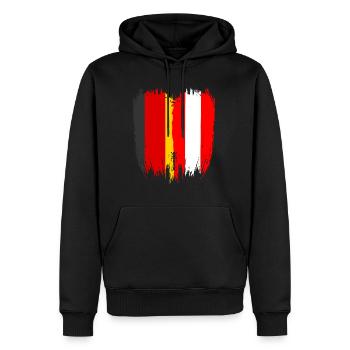 Allemagne Drapeau Autriche - Sweat à capuche Premium bio Homme - noir - Devant - Nico (187cm)