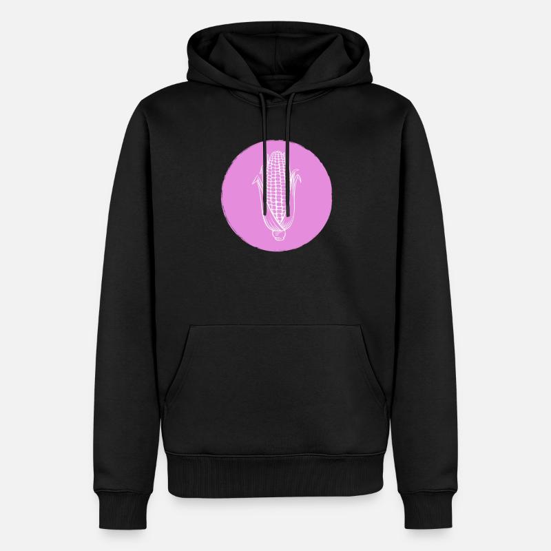 Corn - Men’s Premium Organic Hoodie - black