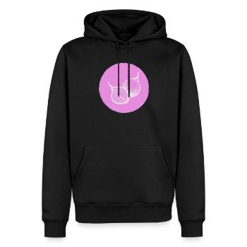 Oignon - Sweat à capuche Premium bio Homme - noir - Devant - Nico (187cm)