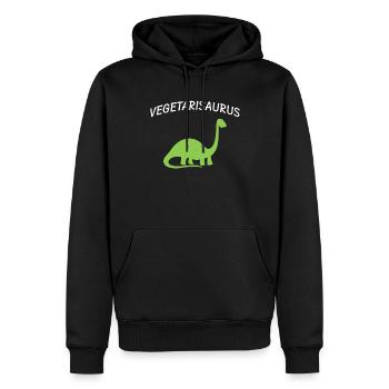 Vegetarier Dinosaurier - Männer Premium Bio Hoodie - Schwarz - Vorne - Nico (187cm)