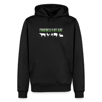 Vegetarier Veganer Spruch - Männer Premium Bio Hoodie - Schwarz - Vorne - Nico (187cm)
