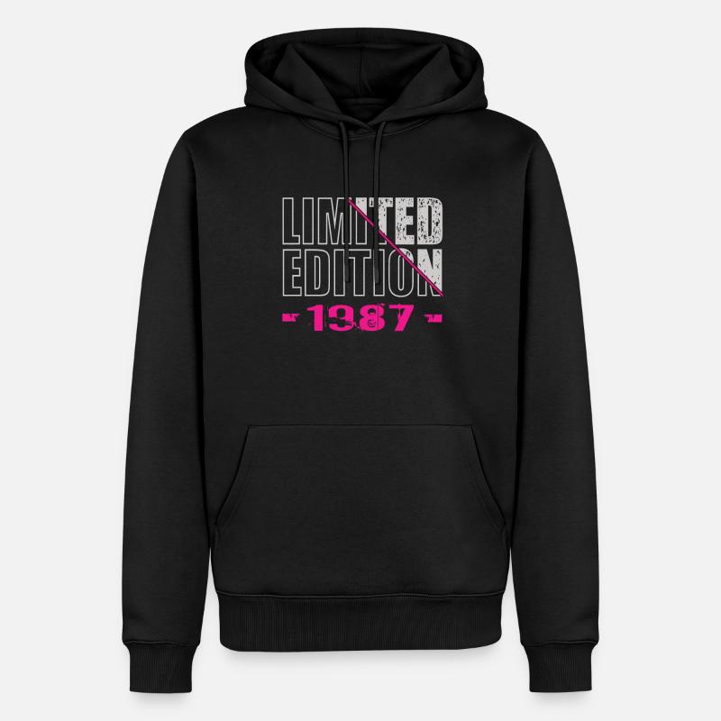 Édition limitée 1987 - Sweat à capuche Premium bio Homme - noir