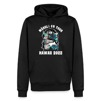 Mädels on Tour Hawaii 2022 - Männer Premium Bio Hoodie - Schwarz - Vorne - Nico (187cm)