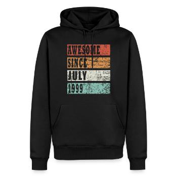 1999 Juli vintage geboren Geschenk - Männer Premium Bio Hoodie - Schwarz - Vorne - Nico (187cm)