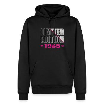Édition limitée 1965 - Sweat à capuche Premium bio Homme - noir - Devant - Nico (187cm)