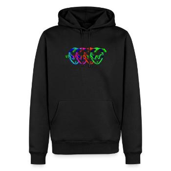 Alien Galaxy Ufo Außerirdische Raumschiff Weltall - Männer Premium Bio Hoodie - Schwarz - Vorne - Nico (187cm)