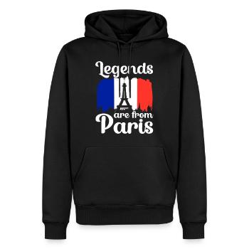 Frankreich - Männer Premium Bio Hoodie - Schwarz - Vorne - Nico (187cm)