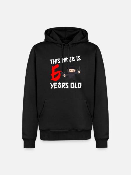 Ninja 6th Birthday - Men’s Premium Organic Hoodie - black