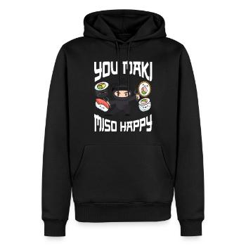 Ninja Ninjutsu Judo Katana Kinder Shuriken Warrior - Männer Premium Bio Hoodie - Schwarz - Vorne - Nico (187cm)