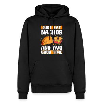 Taco Mexico Food Fast Food Nachos Fiesta Salsa - Men’s Premium Organic Hoodie - black - Front - Nico (187cm)