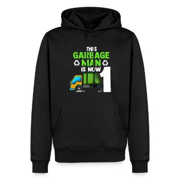 Müllmann Geschenk Müll Müllabfuhr Abfall Beruf - Männer Premium Bio Hoodie - Schwarz - Vorne - Nico (187cm)