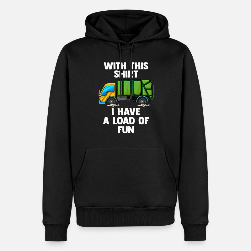 Müllmann Tshirt - Männer Premium Bio Hoodie - Schwarz