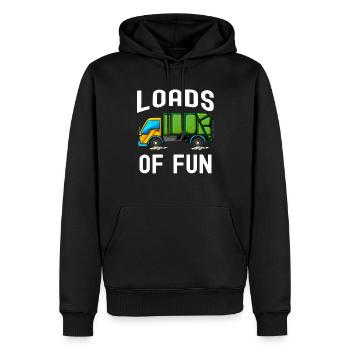 Müllmann Geschenk Müll Müllabfuhr Abfall Beruf - Männer Premium Bio Hoodie - Schwarz - Vorne - Nico (187cm)