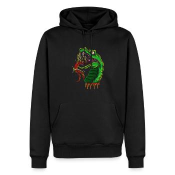 Serpent Cadeau Animal Reptile Cobra Python Boa - Sweat à capuche Premium bio Homme - noir - Devant - Nico (187cm)