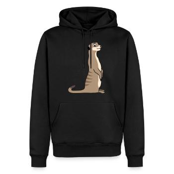 Meerkat Lover Gift Funny Animals - Men’s Premium Organic Hoodie - black - Front - Nico (187cm)