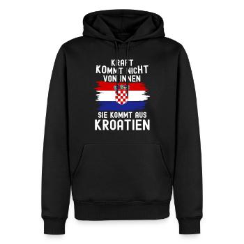 Kroatien Tshirt - Männer Premium Bio Hoodie - Schwarz - Vorne - Nico (187cm)