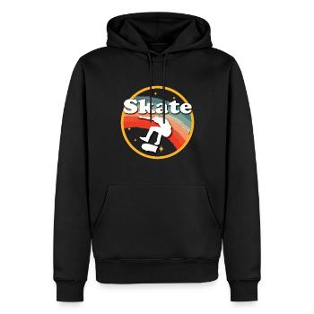 Skater Skateboard Cadeau Halfpipe Sk8 Ollie - Sweat à capuche Premium bio Homme - noir - Devant - Nico (187cm)
