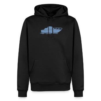 Conception de bateaux à moteur pour les plaisanciers à moteur - Sweat à capuche Premium bio Homme - noir - Devant - Nico (187cm)