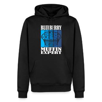 Blueberry Muffin Expert - Männer Premium Bio Hoodie - Schwarz - Vorne - Nico (187cm)