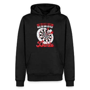 Dart Dartspielerin Oma Darts Großmutter Geschenk - Männer Premium Bio Hoodie - Schwarz - Vorne - Nico (187cm)