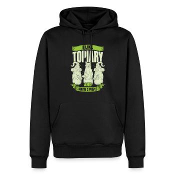 Topiary Topiari Cadeau - Sweat à capuche Premium bio Homme - noir - Devant - Nico (187cm)