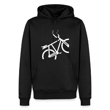 Radball Radballspieler Radballrad Radball - Sweat à capuche Premium bio Homme - noir - Devant - Nico (187cm)