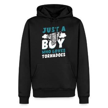 Météorologie des ouragans Storm Chaser - Sweat à capuche Premium bio Homme - noir - Devant - Nico (187cm)