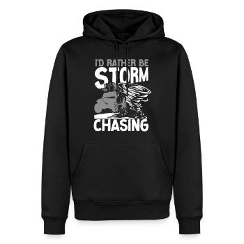 Storm Chaser Hurricane Meteorology - Männer Premium Bio Hoodie - Schwarz - Vorne - Nico (187cm)