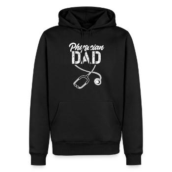 Médecin Père Profession Docteur Médecine médicale - Sweat à capuche Premium bio Homme - noir - Devant - Nico (187cm)