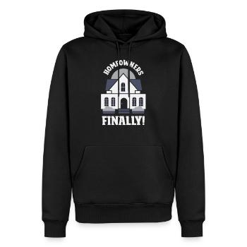 Endlich Hauseigentümer Hausherr Hausbesitzer Haus - Männer Premium Bio Hoodie - Schwarz - Vorne - Nico (187cm)