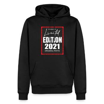 Limited Edition 2021 - Männer Premium Bio Hoodie - Schwarz - Vorne - Nico (187cm)