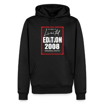 Édition limitée 2008 - Sweat à capuche Premium bio Homme - noir - Devant - Nico (187cm)