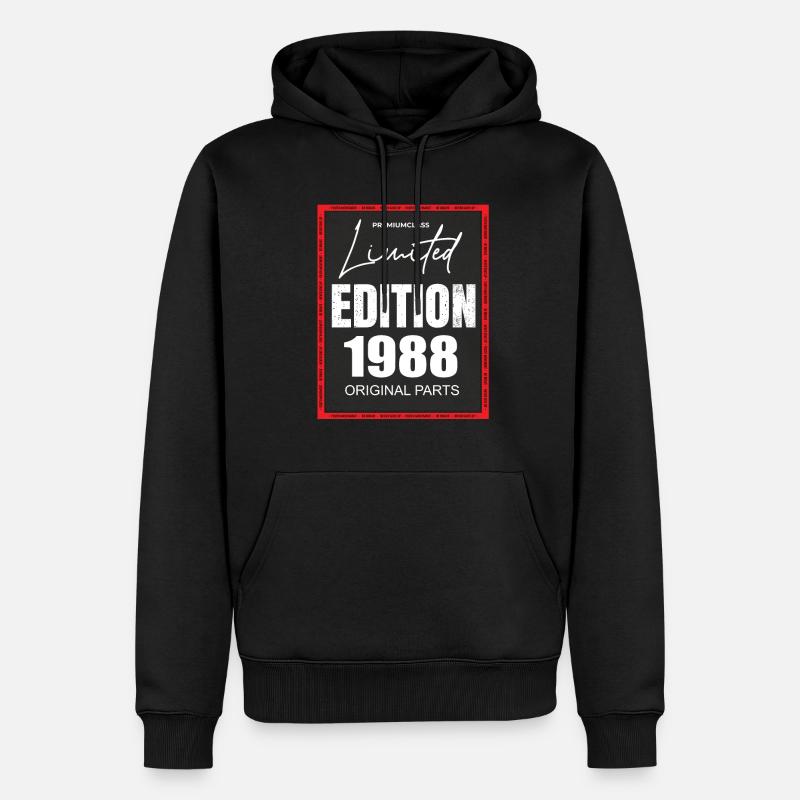 Édition limitée 1988 - Sweat à capuche Premium bio Homme - noir