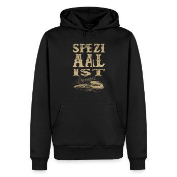 Lustige Angler Geschenke Spezialist Aal Angeln - Männer Premium Bio Hoodie - Schwarz - Vorne - Nico (187cm)